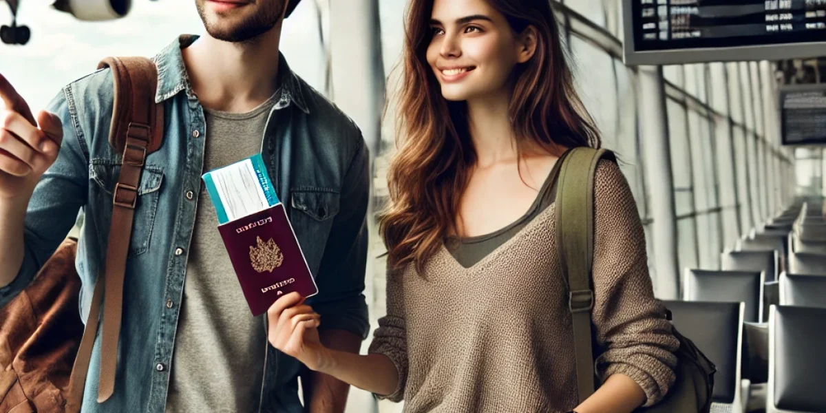 DALL·E-2025-02-20-01.15.56-A-young-man-and-woman-in-their-early-twenties-dressed-casually-with-backpacks-standing-at-an-airport-terminal.-The-man-is-holding-a-passport-and-boa